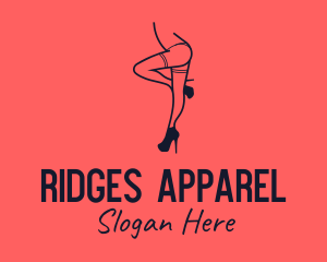 Woman Lingerie Dancer logo design