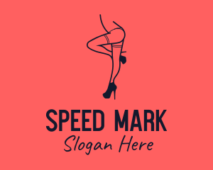 Woman Lingerie Dancer logo design