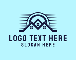 Land Developer - House Roof Sun logo design
