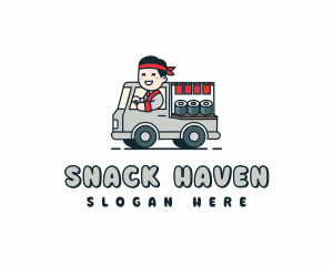 Sushi Food Truck logo design