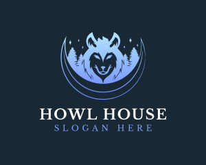 Howl - Wild Wolf Gradient logo design
