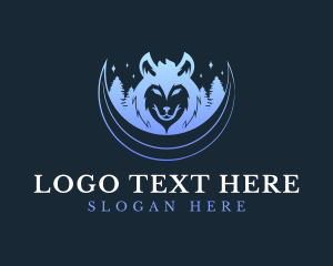 Elegant - Wild Wolf Gradient logo design