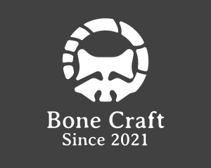 Skeleton - Abstract Raccoon Skeleton Stone logo design