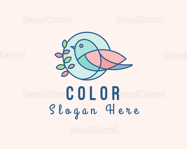 Pretty Bird Leaves Logo