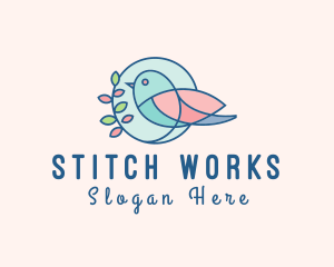 Pretty Bird Leaves logo design