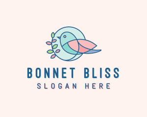 Pretty Bird Leaves logo design