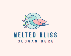 Pretty Bird Leaves logo design