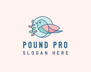 Pretty Bird Leaves logo design