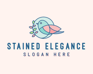 Pretty Bird Leaves logo design