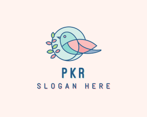 Pretty Bird Leaves logo design