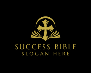 Bible - Holy Bible Cross logo design