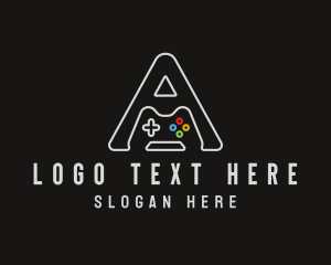 Letter A Gaming Joystick  Logo