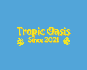 Tropic - Tropical Monstera Resort logo design