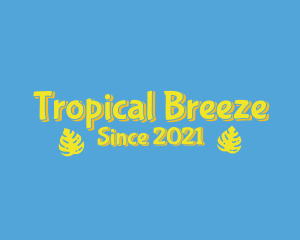 Tropical Monstera Resort logo design