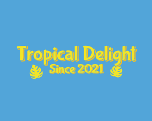 Tropical Monstera Resort logo design