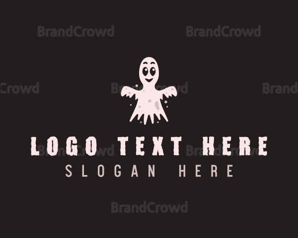 Spooky Cartoon Ghost Logo