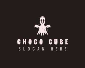 Spooky Cartoon Ghost Logo