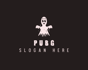 Spooky Cartoon Ghost Logo
