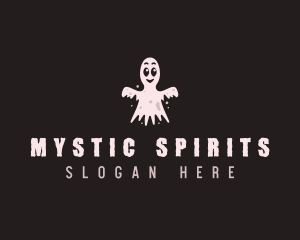 Paranormal - Spooky Cartoon Ghost logo design