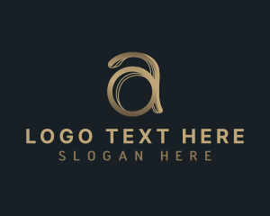Luxury Jewelry Boutique Letter A logo design