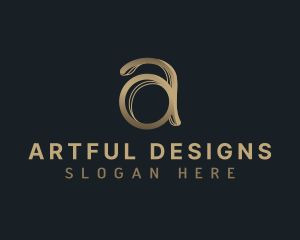 Luxury Jewelry Boutique Letter A logo design