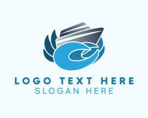 Sea Transport - Yacht Sea Waves logo design