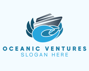 Yacht Sea Waves logo design