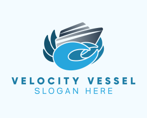 Speedboat - Yacht Sea Waves logo design