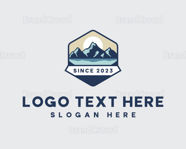 Hiker Tourist Outdoor Logo