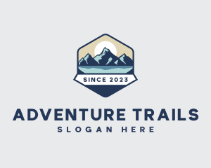 Hiker Tourist Outdoor logo design