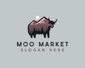 Bovine - Mountain Yak Wildlife logo design