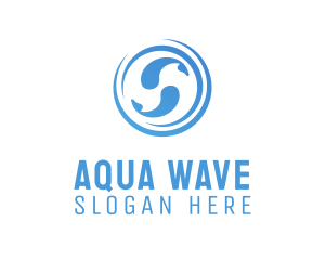 Blue Aqua Fishes logo design