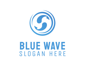 Blue Aqua Fishes logo design