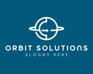 Global Arrow Orbit logo design