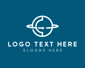 Logistics - Global Arrow Orbit logo design