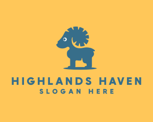 Highlands - Wildlife Ram Silhouette logo design