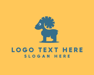 Horns - Wildlife Ram Silhouette logo design
