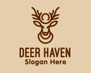 Deer - Brown Minimalist Deer logo design