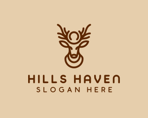 Brown Horn Deer logo design