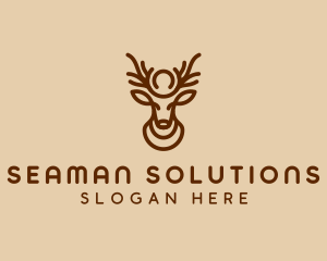 Brown Horn Deer logo design