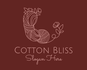 Cotton - Flower Knitting Yarn logo design