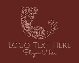 Flower Knitting Yarn Logo