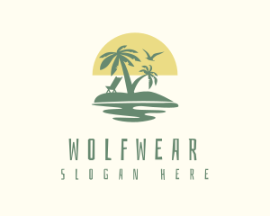 Bohemian - Palm Tree Beach Resort logo design