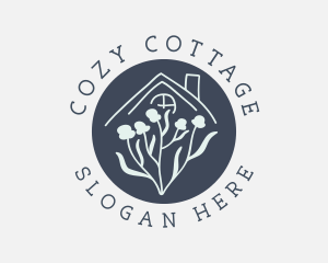 Cottage - Flower House Roof logo design