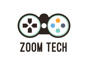 Zoom - Game Controller Binoculars logo design