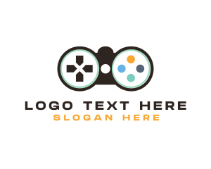 Game Controller Binoculars logo design