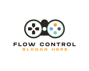 Game Controller Binoculars logo design