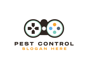 Game Controller Binoculars logo design