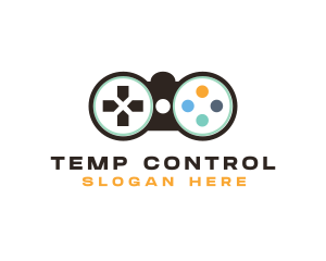 Game Controller Binoculars logo design