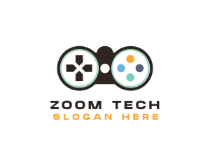 Game Controller Binoculars logo design